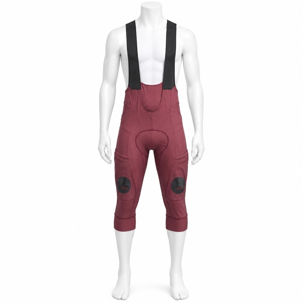 NWT WW Republic Cycling Bib Shorts Mens M Burgundy Padded Performance Pockets
